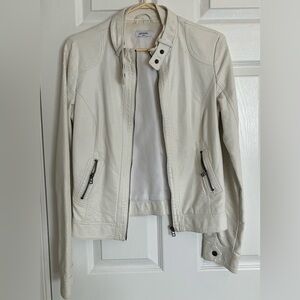 Hannah Montana Y2K Style Faux White Leather Jacket